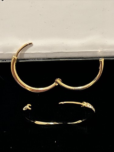 Cate & Chloe Bianca 18k Yellow Gold Plated Hoop Earrings with Swarovski Crystals - Picture 4 of 8