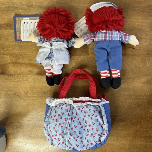 Raggedy Ann & Andy 8” Doll Plush By Aurora 2012 Hasbro With Bag (NEW WITH TAGS) - Picture 5 of 7