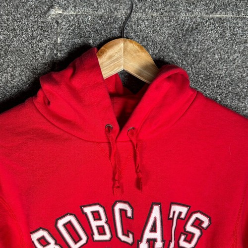 Nike Hoodie Mens S Red Graphic Spellout Bobcats Pullover Sweatshirt - Foto 2 di 12