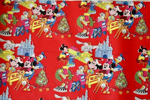 Walt Disney Disneyland Magic Kingdom rotolo di carta regalo di Natale vintage - Foto 3 di 7
