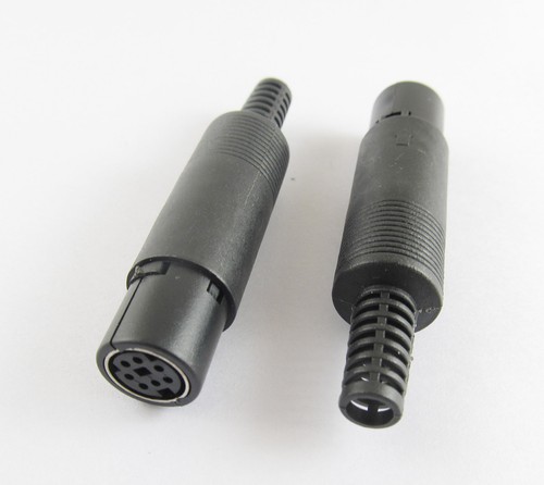 1pcs 8 Pin Mini DIN Mini-DIN Female Jack Connector Adapter With Plastic Handle - Picture 3 of 7