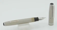 Esterbrook Pastel Grey & Chrome Fountain Pen - 1551 Medium Nib - 1950's
