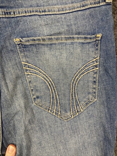 Jeans Hollister Juniors taglia 0R 24 x 30 vita alta super skinny elasticizzati blu usati in ottime condizioni - Foto 7 di 8