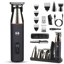 All In One Beard Trimmer w/ 5 Heads IPX5 Waterproof Electric Razor Hair Clipper