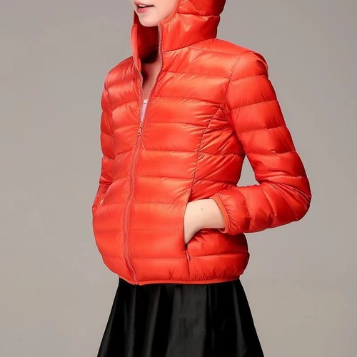 Giubbotto donna slim fit corto imbottito stile coreano leggero cappotto invernale con cappuccio - Foto 37 di 48