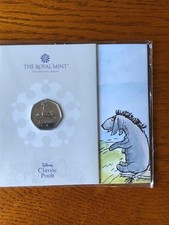 2022 Royal Mint Classic Winnie The Pooh Eeyore 50p Coin BUNC