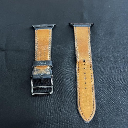Hermès Apple Watch Band 41mm Black Stainless Steel Buckle Simple Tour - Photo 8 sur 10