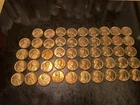 1950-D Wheat Penny Roll - Lincoln cents UNC RED 49 coins