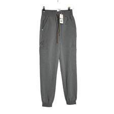 NWT Figs Gray Charlotte 21 Pocket Slim Scrub Pants Size XXS