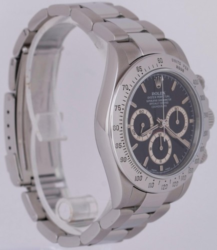 MINT 1999 Rolex Daytona Cosmograph SEL Black Stainless Steel 40mm Watch 16520 - Picture 3 of 9