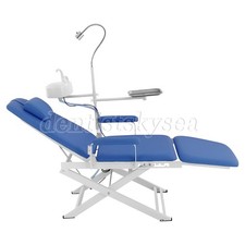 Portable Dental Chair Mobile Folding Silla LED Cold Light Tray PU Leather