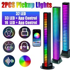 2PCS LED RGB Strip Light Bar RGB Lighting 4D/3D Sound Music Rhythm Lamp Bar