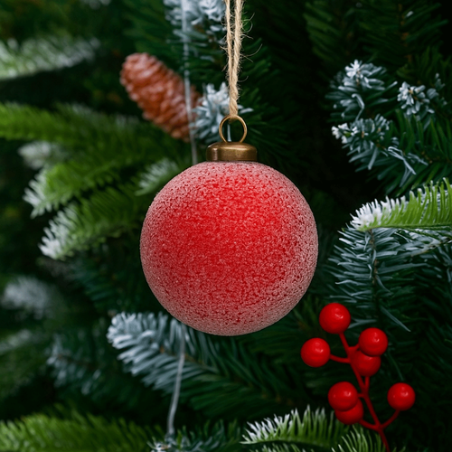 6pcs 6/8cm Frost Ball Waterproof Xmas Hanging Ornament Party - Picture 6 of 13