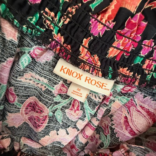 Knox Rose Maxikleid Medium Boho Stufen Blumen Puffärmel Freizeit Party Taschen - Bild 8 von 11