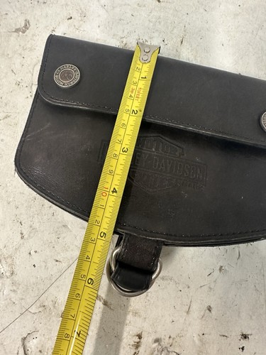 Portafoglio pochette Harley Davidson pelle nera metallo borchie gioiello #F5 - Foto 7 di 8
