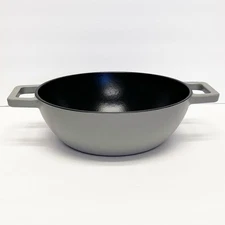 Zakarian by Dash 9" Cast Iron Wok K72578 GREY