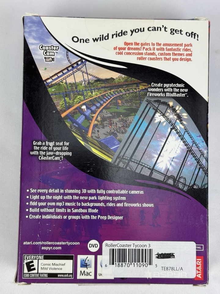 Roller Coaster Tycoon 3 PC Game for Mac by Aspyr 2005 - Image 3 of 4