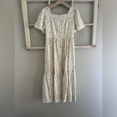 Madewell Maxikleid mit Flatterärmeln und Stufen Folkmagic Floral - Bild 8 von 12