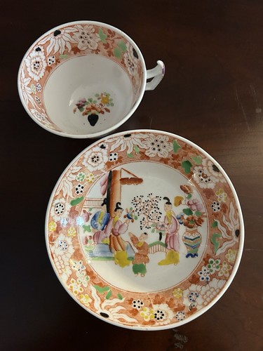 Antique Chinese Export Famille Rose Floral Vase Porcelain Tea Cup Saucer Plate - Picture 5 of 15