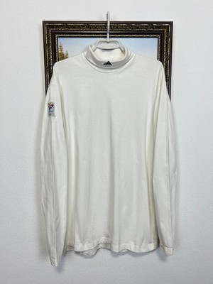 Vintage 90's Adidas Nagano Olympics White Train Sweatshirt Sweater Mens Size M