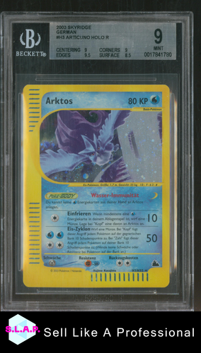 ARTICUNO HOLO R 2003 POKEMON-E SKYRIDGE GERMAN H3 BGS 9