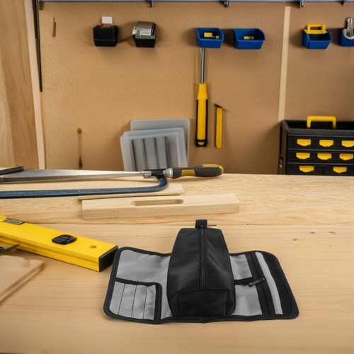 Kit de herramientas portátil organizador de rollos de viaje soporte bolsa de transporte mochila para electricista - Imagen 10 de 12