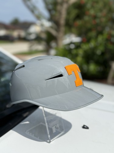 TENNESSEE VOLS GRAY BASEBALL CUSTOM EVOSHIELD BATTING HELMET NEW - Picture 10 of 19