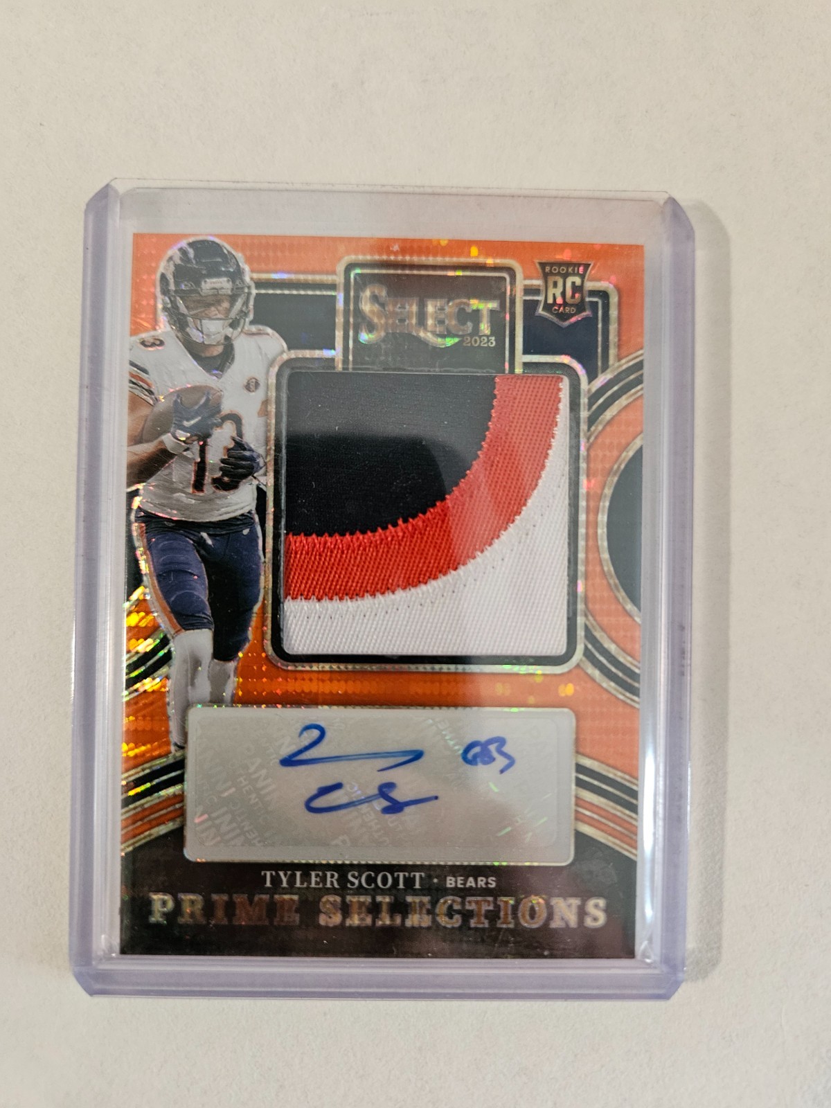 Tyler Scott Panini Select Prime Selections Signatures #PSTSC Neon Orange Pulsar