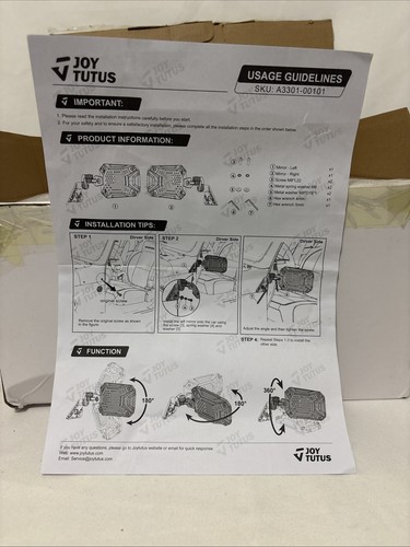 Wrangler JL JT Doors-Off Side Mirrors 2018–2025 JOYTUTUS Anti-Wobble Wider View - Picture 8 of 9
