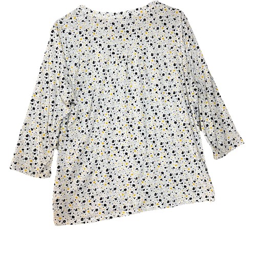Blusa Boden Top Mujer 12 Multicolor Estampado Gráfico Estrella Transparente Botón Frontal - Imagen 3 de 10