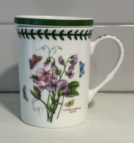 Portmeirion Botanic Garden Lathyrus Odoratus Sweet Pea Mug with Coaster Lid - Picture 5 of 12