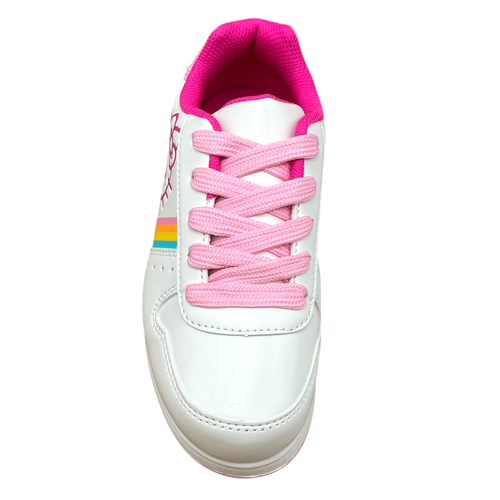 Hello Kitty Youth Girl's Fashion Court Sneakers Size 3 White-Rainbow Lace up - Bild 5 von 13