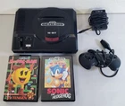 Y-235 VINTAGE SEGA GENESIS MODEL 1 CONSOLE BUNDLE-CONTROLLER, GAMES, POWER CORD!