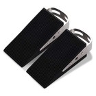  2 Pcs Floor Mounted Door Stop Heavy Rubber Doorstop Wedge Stopper for