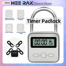 Temporary Timer Padlock Electronic Smart Time Lock LCD HD Super Long Standby