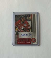 Martin St. Louis 2013-14 O-Pee-Chee Team Canada Signatures Autograph 🔥🇨🇦🍁