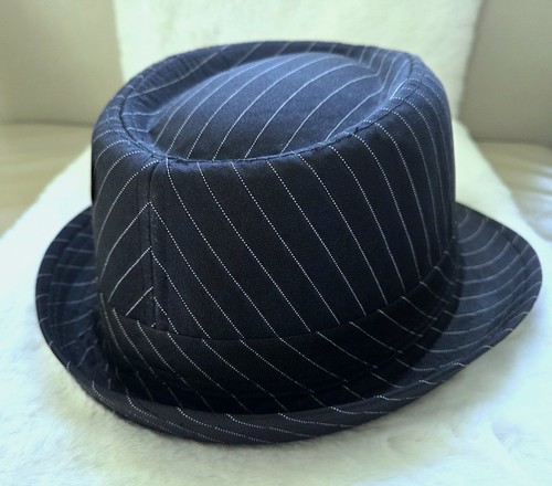 Caesars Fedora Hut schwarz Nadelstreifen Herren groß Panama klassischer Look  - Bild 4 von 10