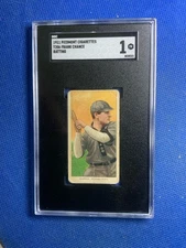 1909-1911 T206 Piedmont 350-460/25 Frank Chance Batting Chicago Cub HOF SGC 1
