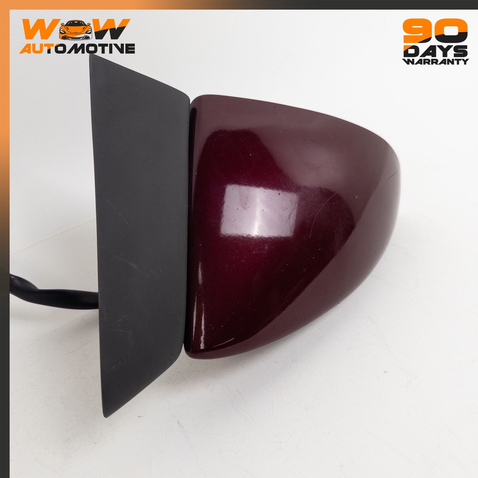 88-96 CHEVROLET CORVETTE C4 LEFT DRIVER SIDE VIEW MIRROR ASSEMBLY RED OEM