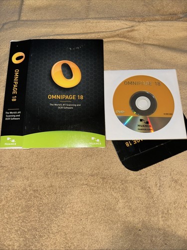 Nuance OMNIPAGE 18 DVD with serial number
