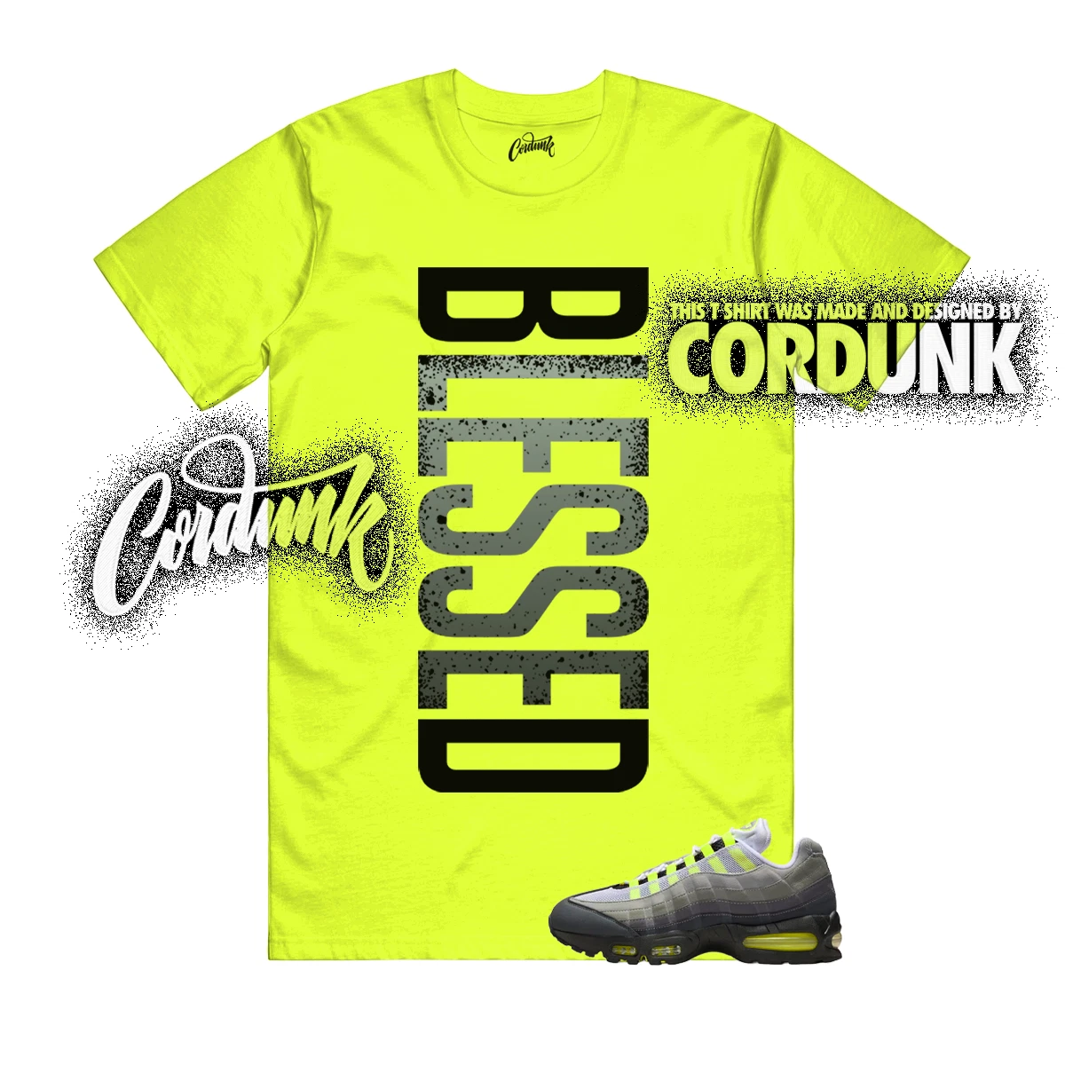 Air Max 95 Big Bubble Neon Yellow Black Cool Grey OG 2026 T Shirt Match VERTBLS