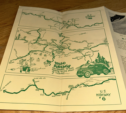 DE COLECCIÓN AÑOS 30/40 IDAHO SPRINGS COLORADO Y MT. Folleto/mapa EVANS - Imagen 3 de 9