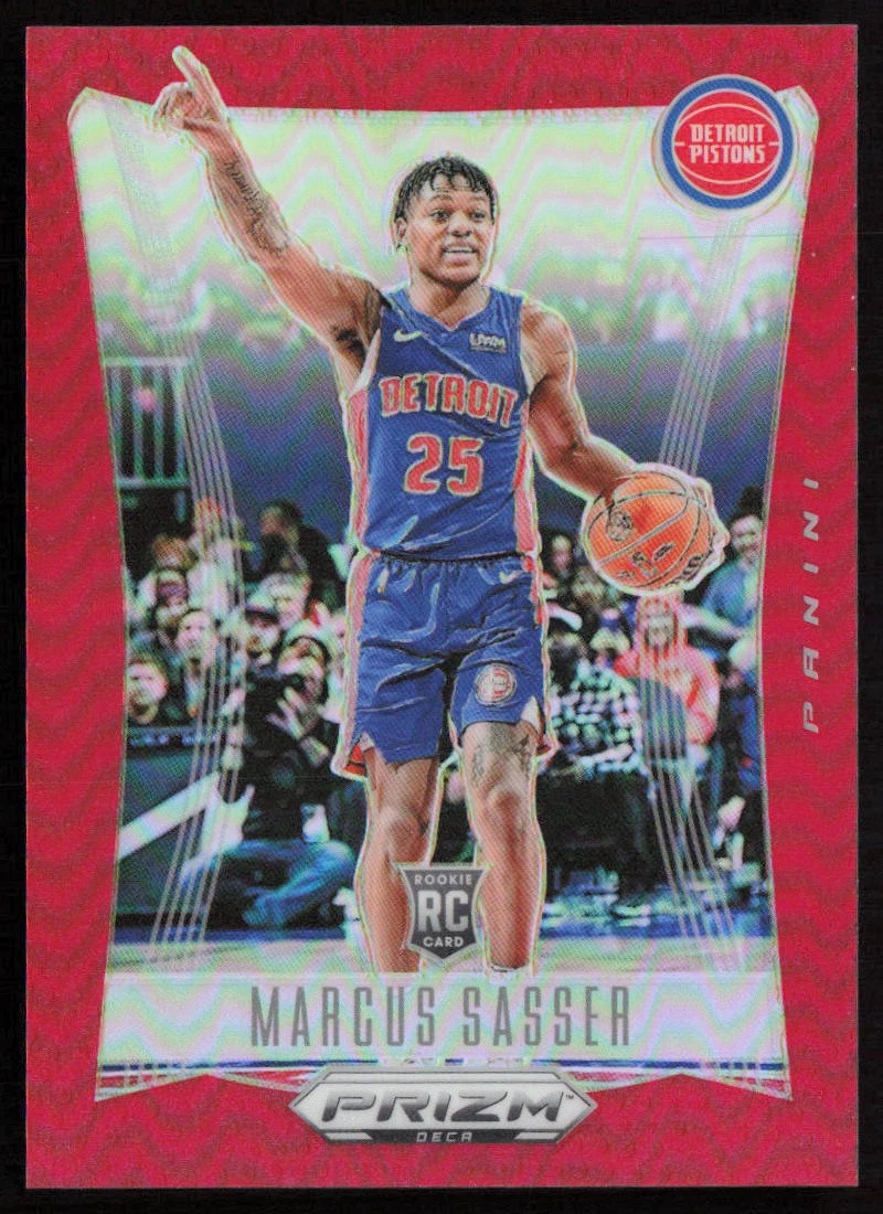 Marcus Sasser 2023-24 Panini Prizm Deca Prizms Red #134 #/199 - Detroit Pistons