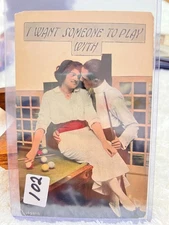 Early 1900's Billiard Post Card. Card Is In A Sleeve Then A Hard Plastic Case