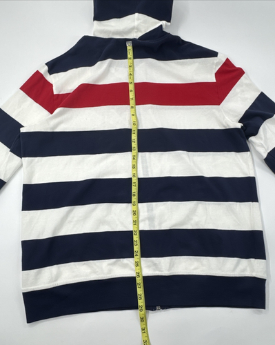 Polo Ralph Lauren USA Zip Hoodie Mens XL Nautical Striped Jacket Red White Navy - Picture 11 of 12