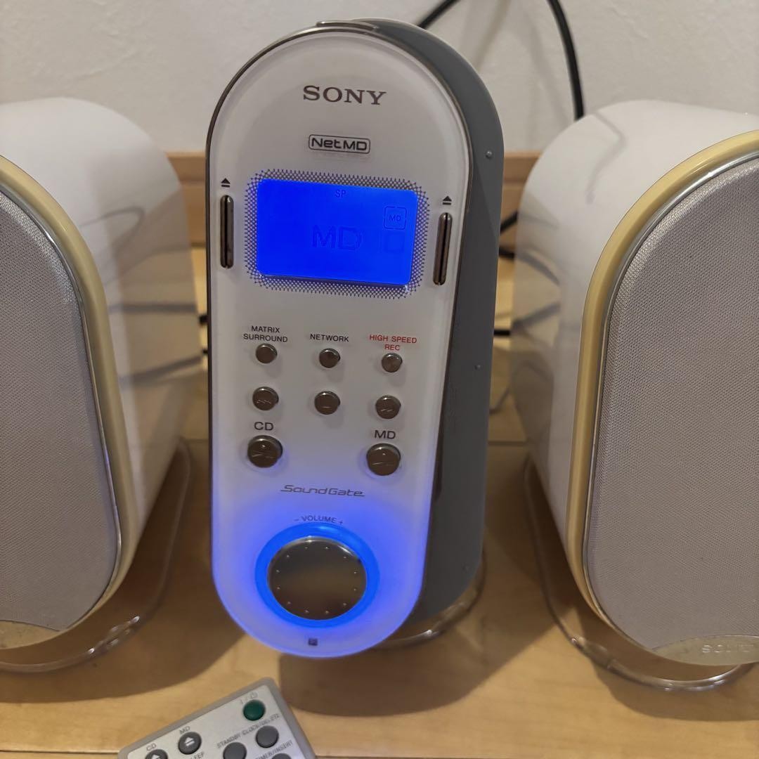 SONY LAM-Z03 NET MD DESKTOP AUDIO ソニー　CD Sony LAM-Z03 Sound Gate Net MD Desktop Audio with 2 Speakers