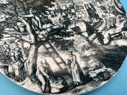 Vintage Fustenberg Monthly Series Plate - Sept.Hans Bol Gezeichnet um 1580, 9.5" - Picture 4 of 5