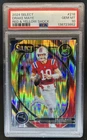 2024 Panini Select Drake Maye Club RC Red and Yellow Prizm Shock #218 PSA 10