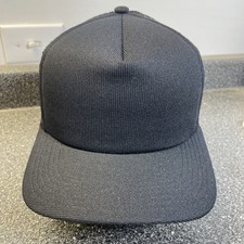Vintage New Era Foremost Blank Snapback Mesh Trucker Black USA Made Small-Medium