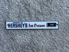 Property of Hershey’s Ice Cream cast aluminum sign/label